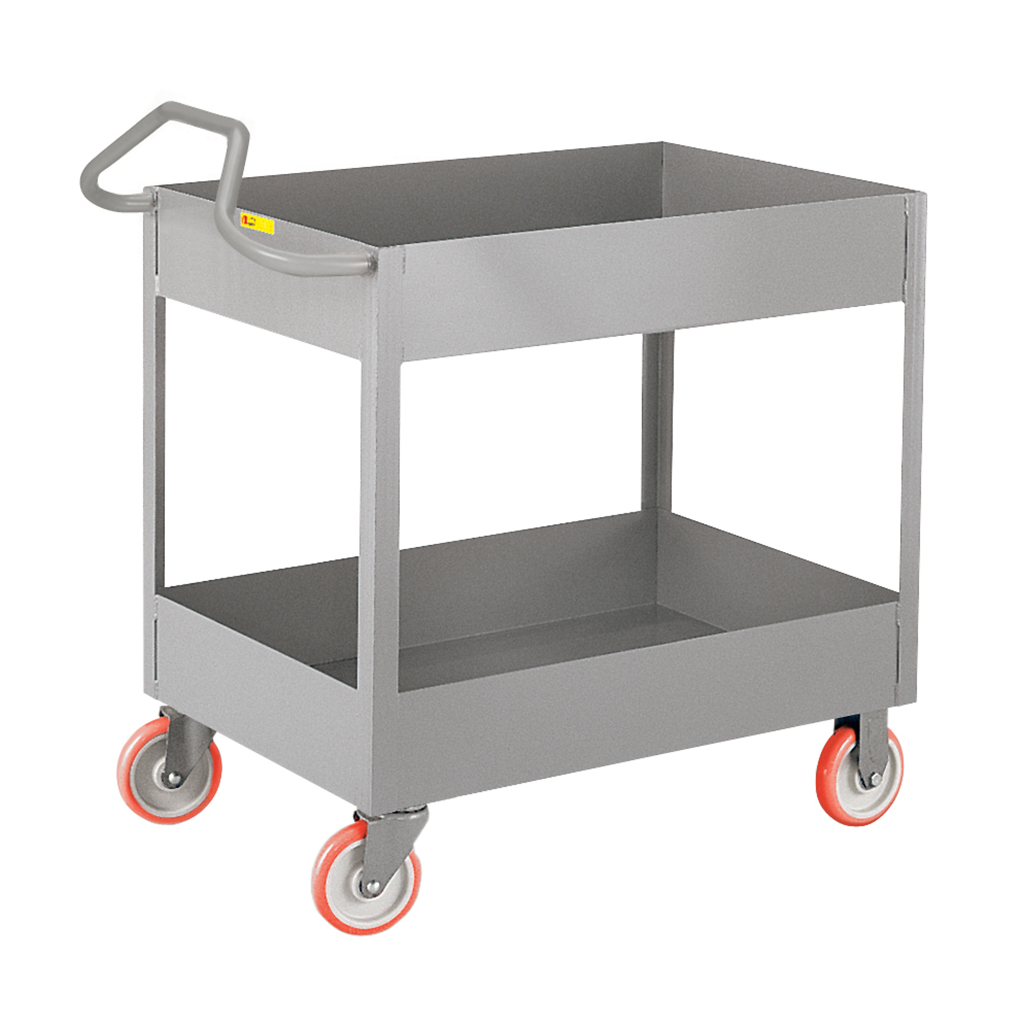 Little Giant Deep Shelf Truck - 24in. x 48in., 1200-Lb. Capacity, 6in. Deep Shelves, Carbon Steel, Model# ENDS-2448X6-5PY